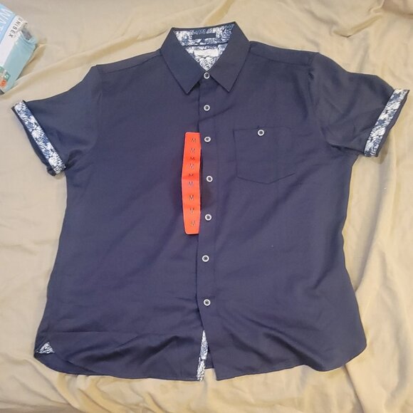 Age of Wisdom Men's Premium Collection Button-up Shirt new wit tags NWT - Picture 2 of 4